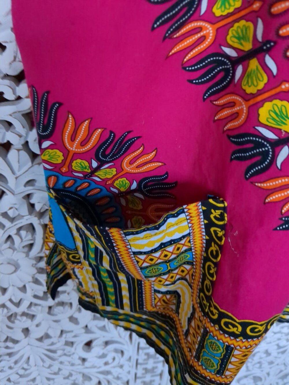 M 100% Cotton Colorful Short Sleeve Tunic with Two Pockets - Picture 4 of 13